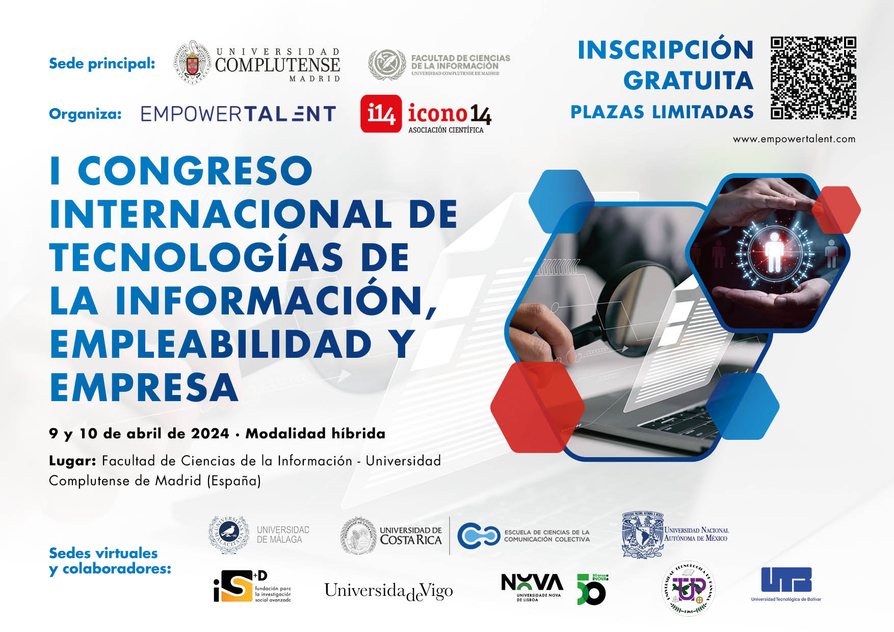 Cartel I Congreso Internacional de Tecnologias de la Informacion Empleabilidad y Empresa 4