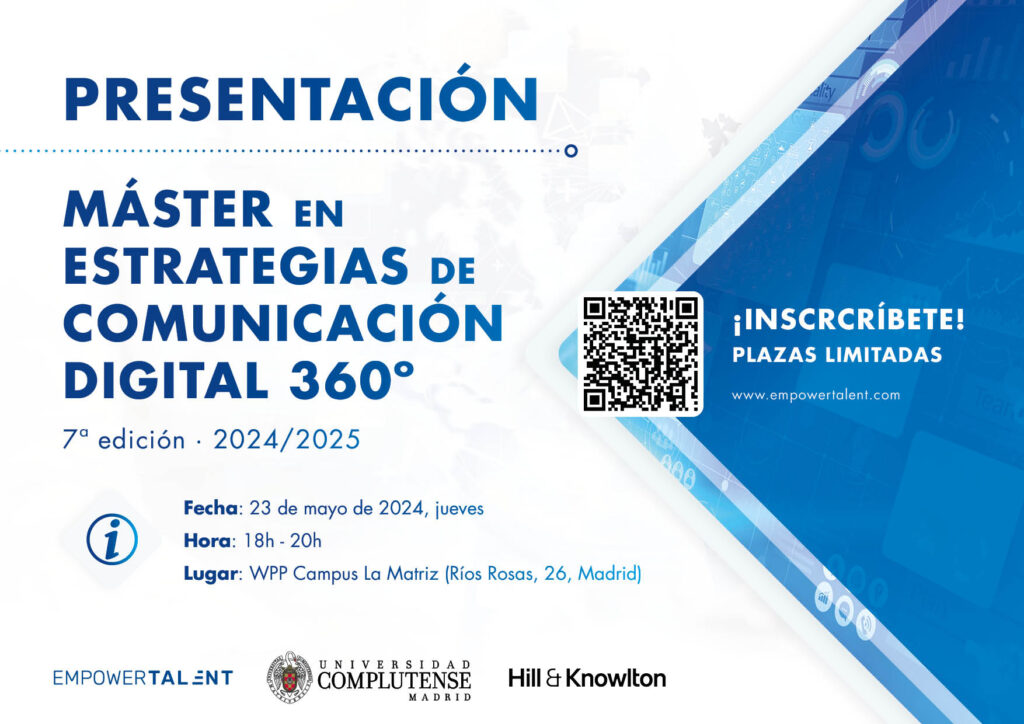 Evento de presentación de la 7ª edición del Máster en Estrategias de Comunicación Digital 360º